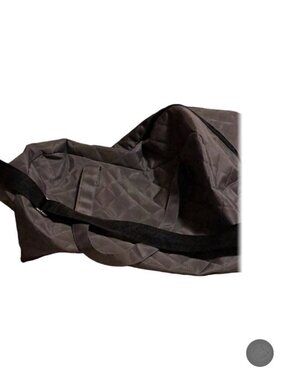 DSW Gray Quilted Polyester Duffle Bag 18" &amp; Under, Unisex, Straps